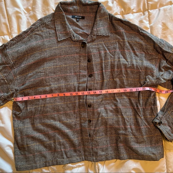 Madewell Grey Plaid Cotton Flannel Size XL - Picture 2 of 6